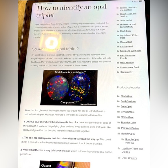 Australian triplet opal necklace artistan in India - Picture 4 of 5